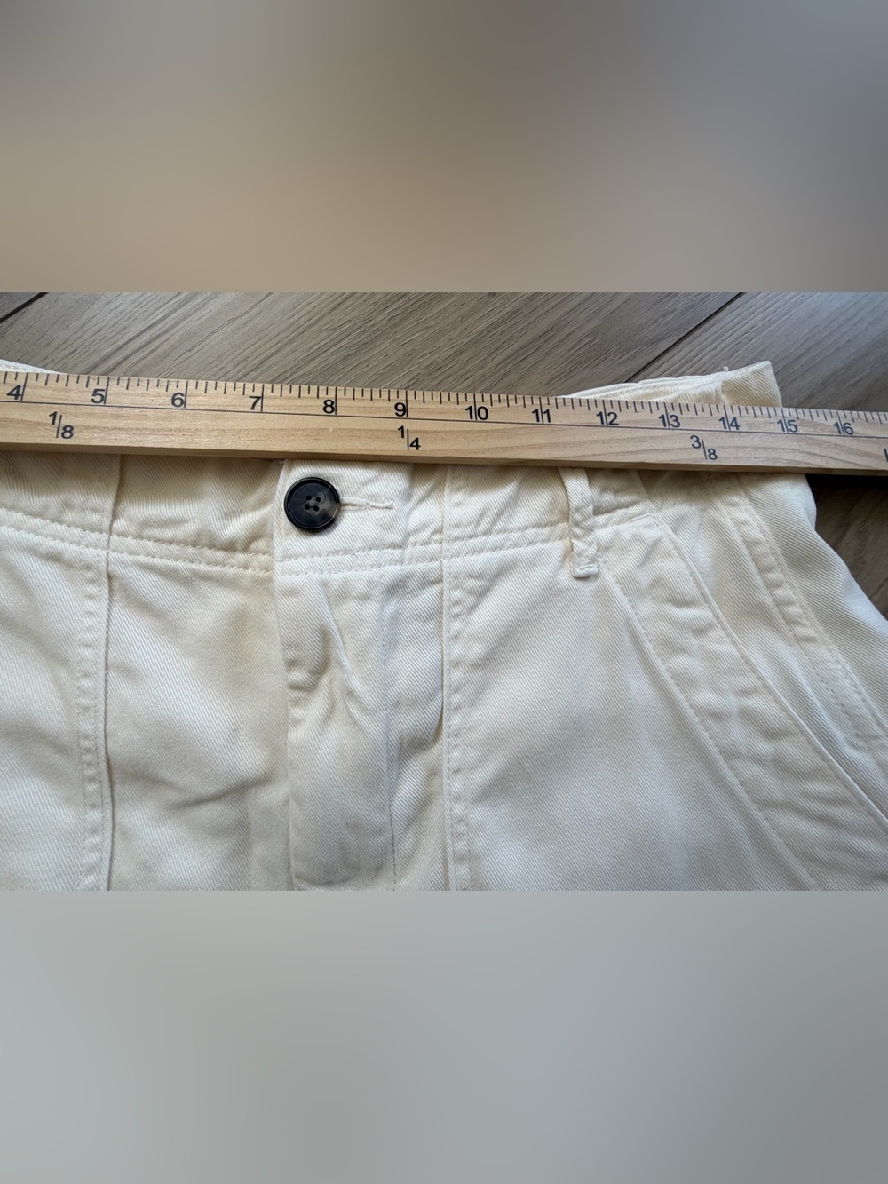 Everlane Carpenter Cropped Cream High-Rise Buttersoft Tencel Pants Tapered Leg 6 - Picture 6 of 9